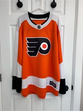 Fanatics Orange and White NHL Philadelphia Flyers Hockey Jersey